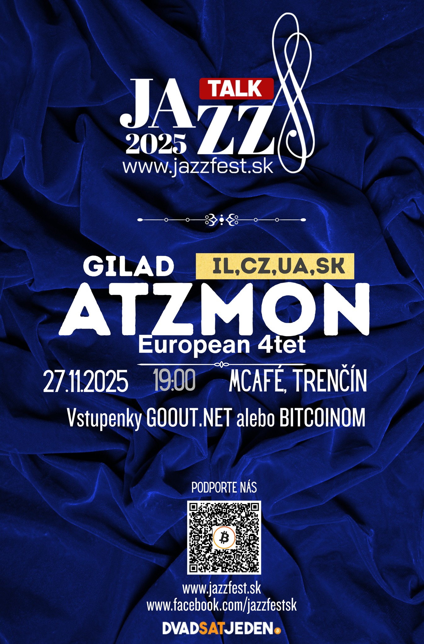 JazzFest 2025 / GILAD ATZMON European 4tet / 27.11.2025 — JazzFest Trenčín